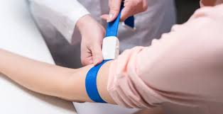 First aid practice applying a tourniquet.
